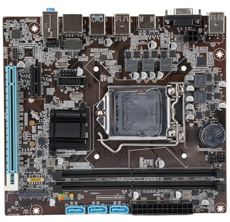 Lazmin112 Scheda Madre da Gioco H110, LGA 1151 ATX DDR4 M.2 NVME NGFF 6GB PCIe, con M.2 Ad Alta velocità e PCB a 8 Strati, per CPU 6 7 8 Gen 14nm