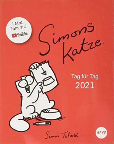 Simons Katze Tagesabreißkalender 2021 - Tischkalender mit perforierten Seiten - zum Aufstellen oder Aufhängen - Format 11 x 14 cm