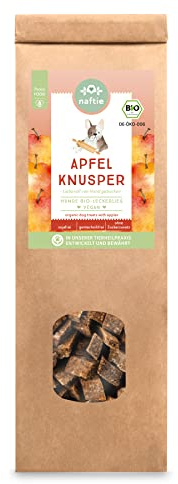 naftie Bio Apfel Knusper Hundekekse Leckerli vegan - 150g | purinarm, handgebacken, Dinkelvollkornmehl, ohne Zucker, nur für artige Hunde