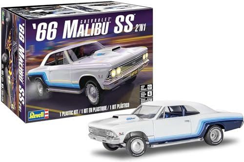 Revell Monogram 14520-1966 Chevy Malibu SS 2N1-1:24 Scale - Unbuilt/Unpainted Plastic Model Kit