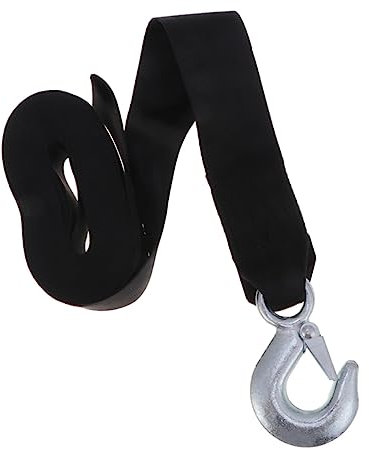 TOPPERFUN Schwarzes Nylon-windenseil Für Autoanhänger 6 M Stark Stabil Mit Karabinerhaken