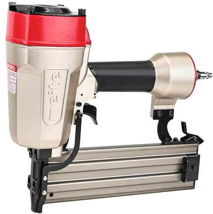 meite Pneumatic Concrete T Nailer with 32 mm Concrete Nails (400 PCS), 14 Gauge Heavy Duty Air Concrete Nail Gun, Compatible with 14 Gauge 18 mm to 64 mm Concrete T Nails (ST64E)