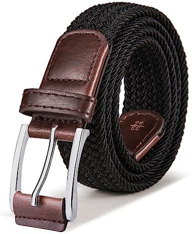 BULLIANT Gürtel Herren, Flechtgürtel Stretchgürtel 35mm | Golfgürtel Freizeit Geflochten für Herren&Damen,Passend zu Jeans