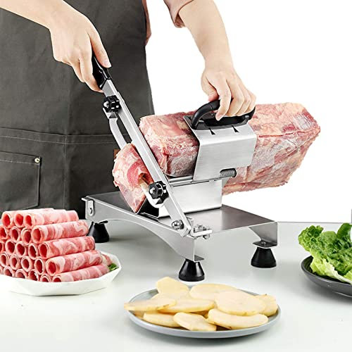 Meat Slicer for Home Or Commercial Use,Manual Frozen Meat Slicer Hand Meat Slicing Machine for Hot Pot Shabu