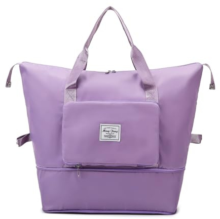 Faltbare Wasserabweisende Reisetasche für Geschäftsreisen und Kurztrips – Nachhaltige Sporttasche aus Oxford Stoff mit Verstärkten Griffen für Damen und Herren