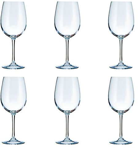 Acan Tradineur - Pack de 6 copas de vino, cristal, modelo La Cave, diseño clásico, sofisticado y elegante, aptas para lavavajillas (58 cl - 23 cm)