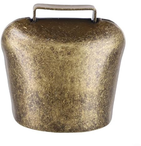 Cloche en fer haute performance pour vache et mouton - Son clair - Pour la sécurité des animaux (bronze moyen)