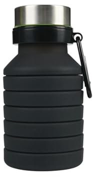 CUAJHNPX gobelet Pliable Pliant Water Cup Sports Fitness Grande Capacité Portable Voyage Extérieur Porable De Eau Portable-noir-550 ML