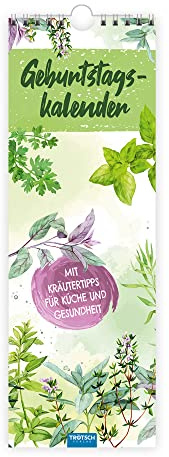Trösch Wandkalender Geburtstagskalender Kräuterwelt:Geburtstagskalender Wandkalender Eintragekalender Geschenk Geschenkidee Geburtstagsplaner Immerwährend