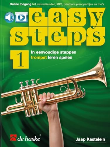 Jaap Kastelein-Easy Steps 1 trompet-Trompete-BOOK+MEDIA-ONLINE