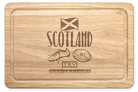 Rugby Escocia Rectangular Tabla para Picar de Madera