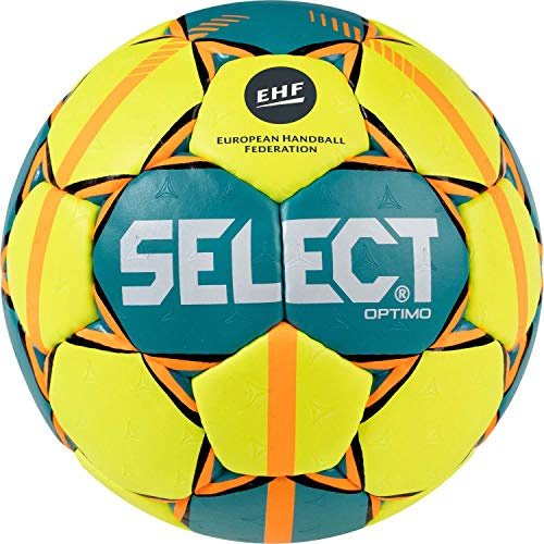 Select Unisex - Adulto Optimo - Pallone da Pallamano Giallo Verde Rosso, 3
