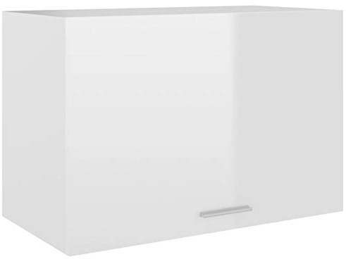 Tidyard Armario Colgante de Cocina Armario de Almacenamiento Armario para Cocina Armarios de Pared Aglomerado Blanco Brillante 60x31x40 cm