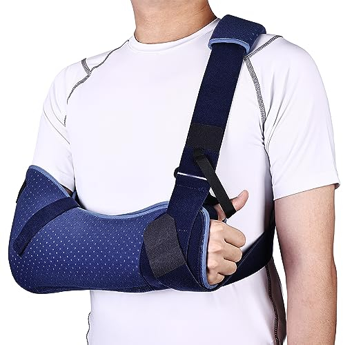 Willcom Fascia Braccio Lesioni alla Spalla, Supporto Spalla con Cinturino in Vita per Lesioni alla Cuffia dei Rotatori, Mano, Polso(Versione Comfort, Destra, M, 73-104CM)