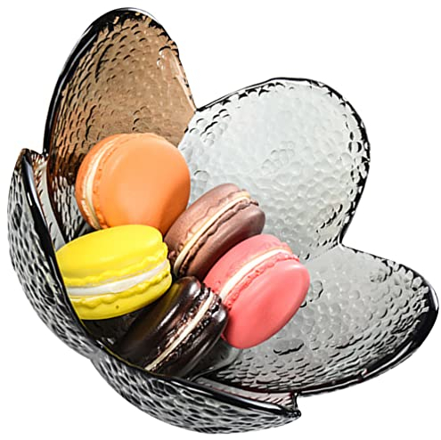Glass Containers Glass Japanese Bowls Flower Shaped Bowl Salad Mixing Bowl Crystal Fruit Candy Snack Bowl Decorative Appetizer Plates for Home Kitchen Tableware Terrarium