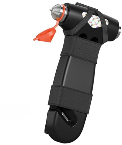MisFun Marteau de Sécurité pour Voiture Brise Vitre Outil Noir pour Voiture