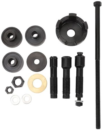 Akozon Kit di Attrezzi per Estrattore Cuscinetti Ruota da 14 Pezzi, Multifunzione in Metallo per Risparmio di Manodopera Efficiente per Cuscinetti da 0,75 Pollice 1 Pollice da 25