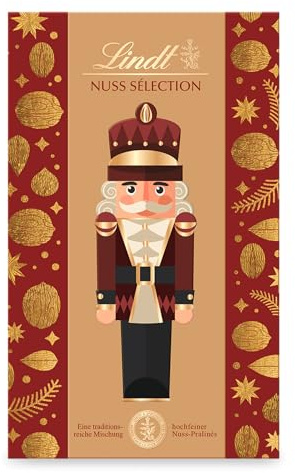 Lindt Schokolade | Nuss Sélection Pralinés-Schachtel | 125g | Pralinenkomposition mit ausgewählten Nüssen, teilweise mit Alkohol | edle Weihnachtspralinen als Schokoladen-Geschenk