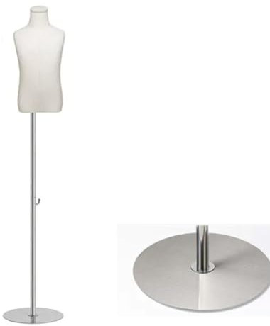 QVVFRED Schneiderpuppe Kinder Verstellbare Schneiderbüste Schaufensterpuppe Schneiderpuppen Leicht Zu Montieren Schaufenster-Requisiten Für Kinderbekleidungsgeschäft Display(Silver,2 Years Old)