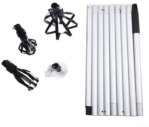 Getdoublerich Kit changeur d'ampoule de plafond haut avec outil de retrait de perche d'extension et poteau en aluminium facilement réglable en hauteur