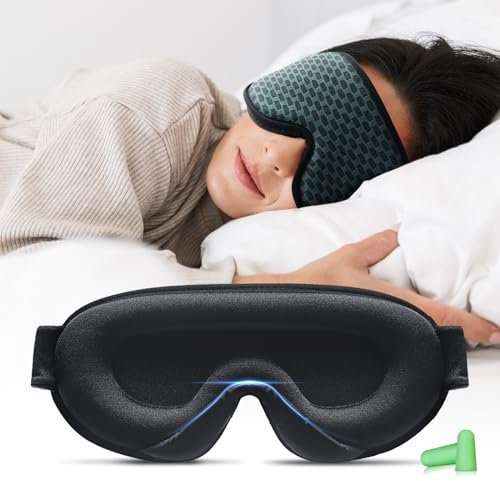 Masque de Sommeil 3D, Design Confortable pour Hommes et Femmes, Idéal pour les Dormeurs Latéraux, Masque Ultra Doux pour des Nuits Sérènes
