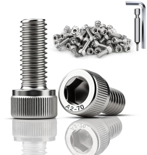 TXXATX 120 Stück Zylinderkopfschrauben M4x14 mm Schrauben Edelstahl A2 V2A DIN 912 Sechskantschrauben Zylinderschrauben mit Innensechskant Vollgewinde Inbusschrauben für Mechanische Möbelreparatur