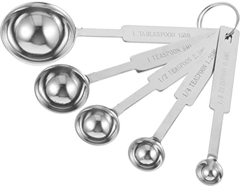 Cabilock Juego De Cucharas Medidoras De Acero Inoxidable 5 Piezas Para Medir y Cocinar