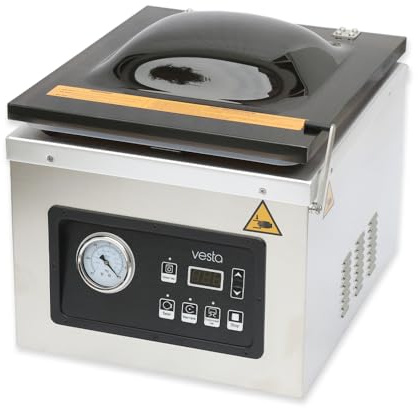 Vesta Precision Máquina de Envasar al Vacío Profesional C17 con Bomba de Aceite 6,2 m³/h, 30cm de Barra de Sellado | Envasadora de Cámara 30x35x13,5cm para Envasar y Sellar con Líquidos