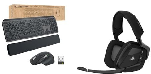 Logitech MX Keys Combo & CORSAIR VOID RGB ELITE Wireless Gaming