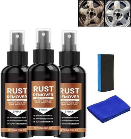 Aerosol removedor de óxido, removedor de óxido para metal, spray antióxido, para disolver óxido resistente para metal, herramientas, coches, cadenas (3)