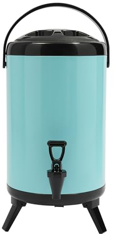Dispenser per bevande in acciaio inox 10 l (2.64Gal) – Contenitore termico per bevande in acciaio inox 201 con isolamento in PU, 4-8 ore freddo/caldo, blu – ideale per feste, caffetterie, campeggio