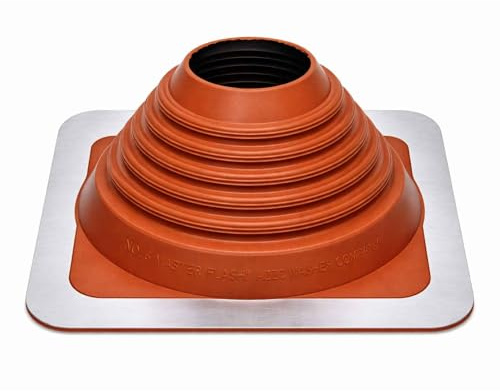 MASTER FLASH Silicona estándar #7 - Paso de techo - Cubierta de techo de silicona para tuberías y conductos - Paso de techo - Sellado - Resistente hasta 260 °C - Brida flexible - (140-292 mm)