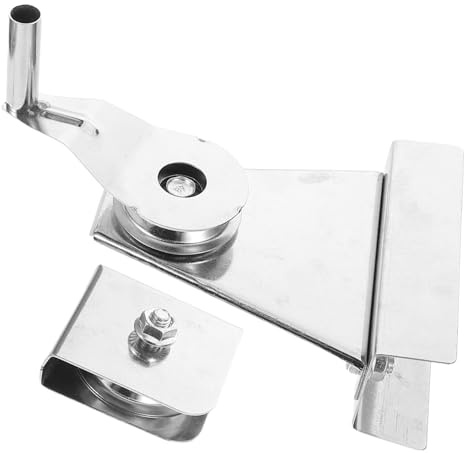 Toyvian Flagpole Pulley System Parts Stainless Steel Heavy Duty Flag Pole Pulley Kit Crank Handle for Outdoor Flag Rope Raising