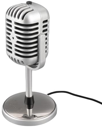 Asixxsix Vintage Style Classic Dynamic Microphone Retro Vocal Mic with Carrying Case On/Off Low-Cut Filter Clear Sound Universal Stand Compatible