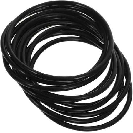 VICASKY 10 Stück Schwarze Silikonarmbänder Elastisch Dehnbar Hautfreundlich für Damen und Herren Vielseitige Langlebige Armbänder für Sport Party und Alltag