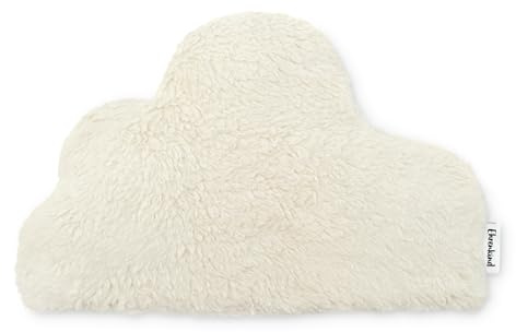 Ehrenkind® Wärmekissen Wolke aus 100% Bio-Baumwolle Teddy-Stoff | Kirschkernkissen für Babys & Kinder | Natürliches Wärme- & Kühlkissen | Wolkenform Natur | Made in Europe