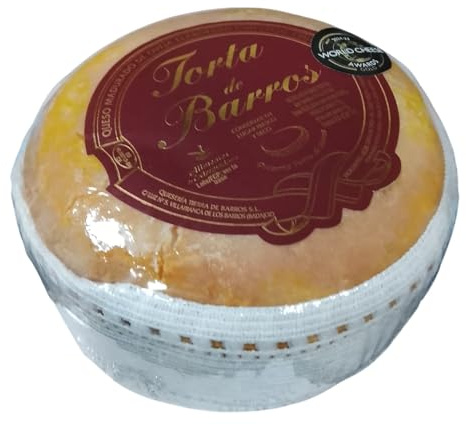 Torta de Barros Mejor Queso del Mundo Queso de Oveja de Pasta Blanda Elaborado con Leche Cruda | Sabor Suave y Personal | Aroma Intenso y Explosión de Hierbas | Gourmet Extremeño 1.5 k
