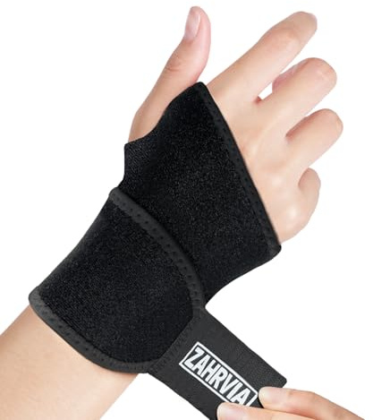 ZAHRVIA Bande de Poignet, Protege Poignet Gauche et Droite, Ouverture Pouce Souple, Orthese & Maintien Poignet pour Tendinite, Canal Carpien, Arthrose, Protection Poignet Sport, Travail Et Sommeil
