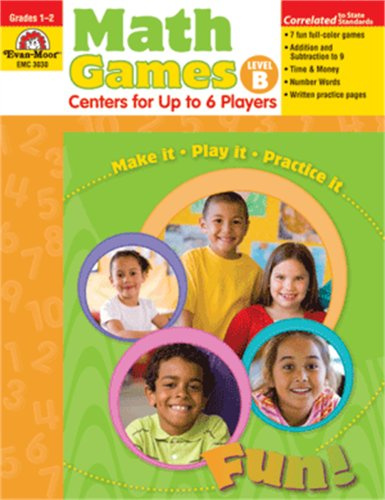Math Games Level B: Centers for Up to 6 Players, Grades 1-2