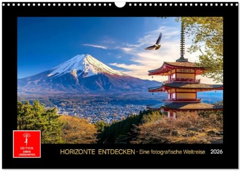 Horizonte entdecken - eine fotografische Weltreise (Wandkalender 2026 DIN A3 quer), CALVENDO Monatskalender: Eine visuelle Reise rund um den Globus. (CALVENDO Orte)