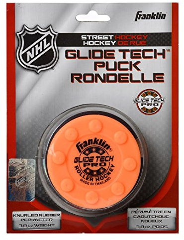 Franklin Electronics NHL Glide Tech Pro Street Hockey Puck, Todo el año, Color Naranja, tamaño Medium