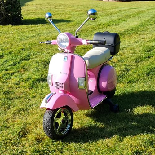 Officiell Vespa motorcykel PX 150 12v elektrisk för barn Piaggio licens - rosa