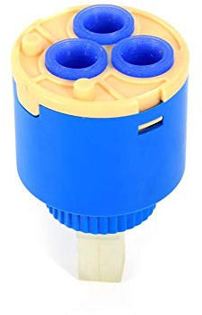 Akozon Kartusche für Keramikscheibe, 35/40 mm, Mischbatterie für Keramik-Kartusche, Wasserhahn, Innenventil, Polypropylen, Kunststoff, Blau (35 mm)