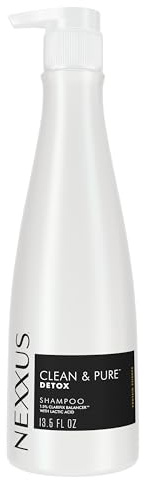 Nexxus CLEAN & PURE Shampoo Detox for Professional-Level Silicon, Sulfate & Paraben Free Hair Care Powered by Clarifix Balancer Technology with Lactic Acid 13.5 oz