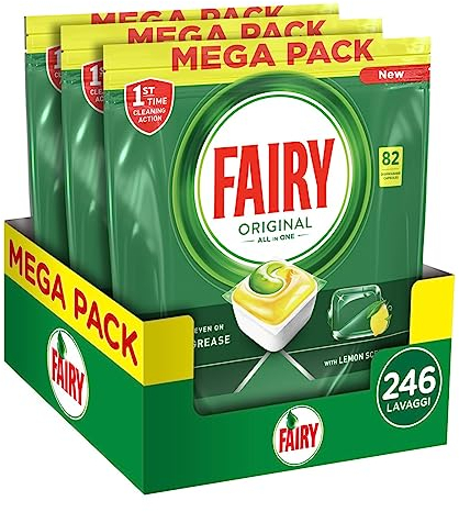 Fairy Pastiglie Lavastoviglie Original - 246 Lavaggi - 3 confezioni da 82 lavaggi
