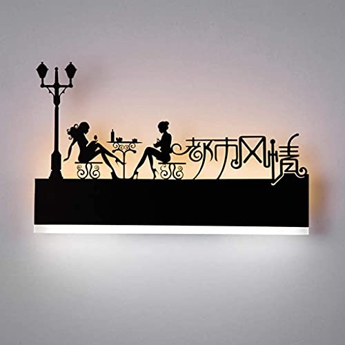LED Lampada da Parete Interno 12W Moderno Applique da Parete Interni Su e Giù per Lampada a Muro in Acrilico Perfetto per Camera da letto Soggiorno Corridoio Vano scala Bar Sala da Pranzo,People