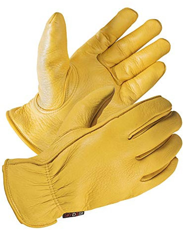 SKYDEER Profi-Arbeitshandschuhe aus echtem Hirschleder, Extrem flexibel & atmungsaktiv (SD2210/L)
