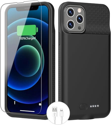 BOPPS Battery Case for iPhone SE(2022/2020),6000mAh iPhone Charger Case 360°Protection Rechargeable Extended Battery Charging Cases for iPhone SE(3rd and 2nd gen)/8/7/6s/6-4.7” Black