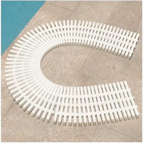 KKJPL ABS-Überlaufgitter for Schwimmbäder, Zusammenfügbar, for Auffahrt, Terrasse, Deck, rutschfeste Kunststoff-Gitterabdeckung for Pool Und Gehweg, Balkon, Dusche(18x100CM/15pieces)