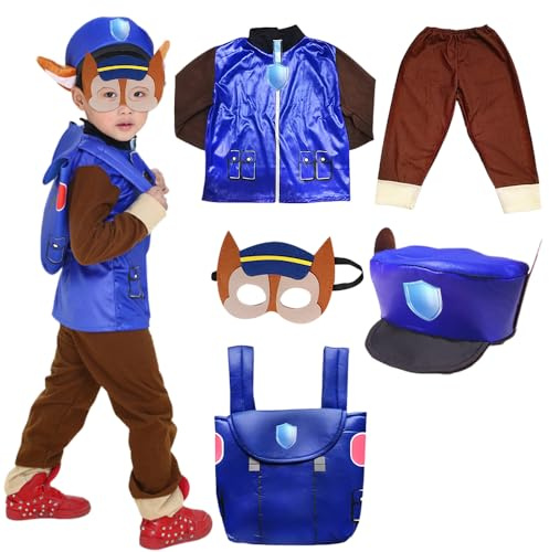 Costume de carnaval pour enfants 3-5 ans - Rppiup Combinaison et masque - Fête à thème - Halloween - Cosplay - Taille 90-105 cm